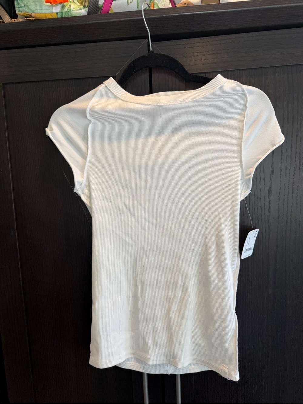 NWT Free People Rib T-Shirt size M Ivory color